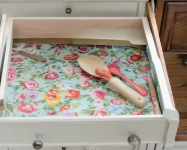 How to Make Pretty Drawer Liners for Kitchen Drawers