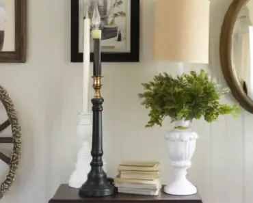 How to Makeover Tall Candlestick Lamps