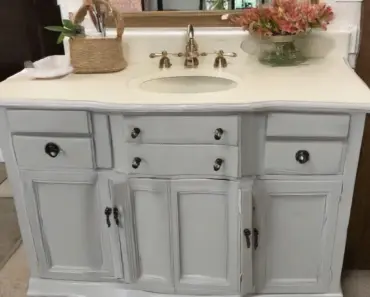 How to Repurpose a Sideboard into a Sink Vanity