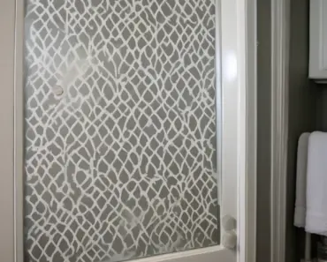 How to Stencil Shower Doors with a Cutting Edge Stencil