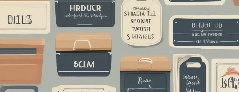 Labels for Storage Bins, Bags and Baskets