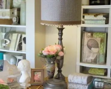 Lamp Shade Decorating Idea in My Craft Room