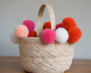 Making It My Own: Pom Pom Basket Making It My Own: Pom Pom Basket
