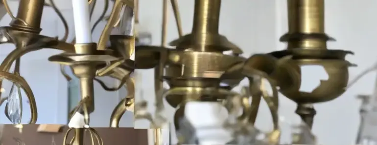 Old Brass Chandelier Makeover – After