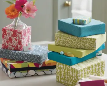 One Yard Décor: Fabric Covered Boxes