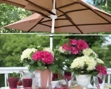 Patio Umbrella Table Centerpiece That Is Easy to Make Patio Umbrella Table Centerpiece That Is Easy to Make