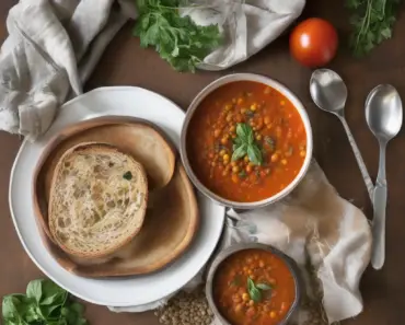 Rustic Tomato Lentil Soup Recipe