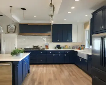 Sherwin Williams “Dress Blues” Painted Kitchen Island Sherwin Williams “Dress Blues” Painted Kitchen Island