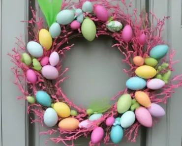 Spray Painted Spring Easter Wreath